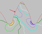 Gear tooth stress isograms