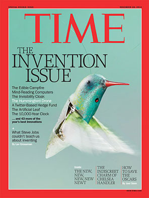 Time magazine cover: The Hummingbird Drone